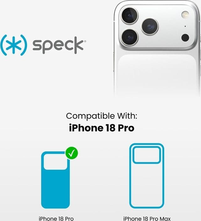Speck Presidio Perfect Clear MagSafe - Custodia per iPhone 18 Pro / 17 Pro (Trasparente) - 11
