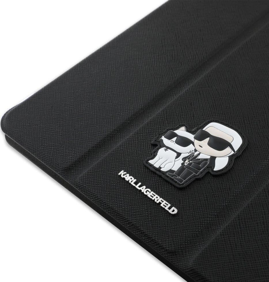 Karl Lagerfeld Book Cover Saffiano Magnetic Karl & Choupette - Case iPad Air 13” M3 (2025) / iPad Air 13” M2 (2024) (black) - 7