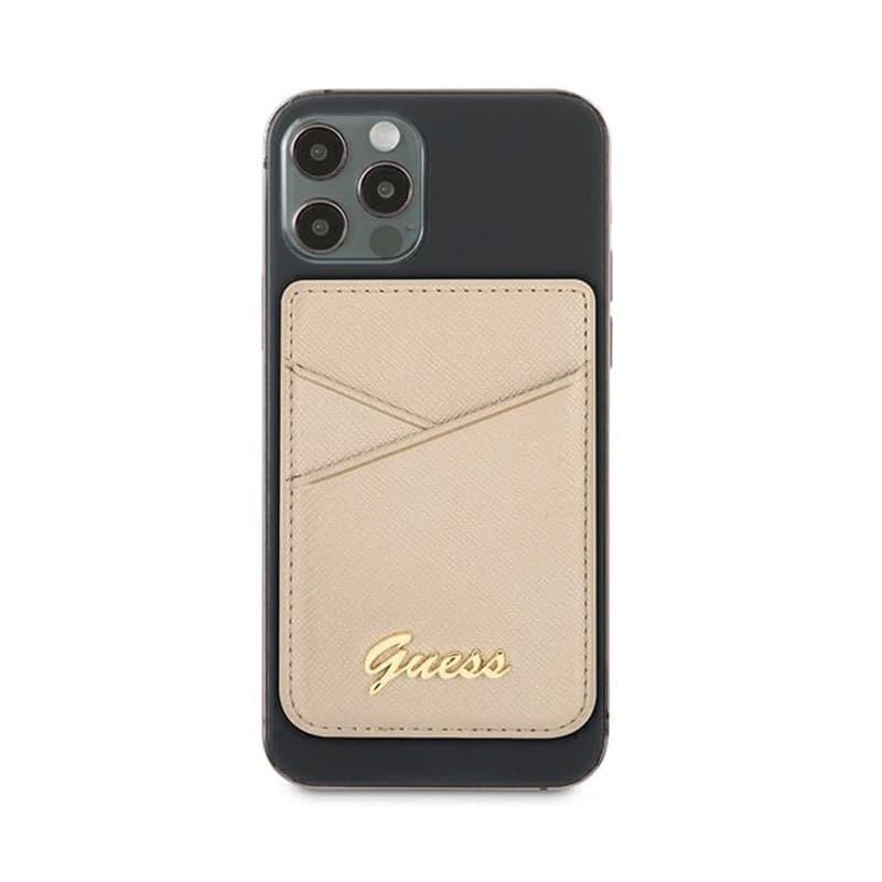 Guess Wallet Card Slot MagSafe Saffiano - Magnetic Wallet (gold) - 2