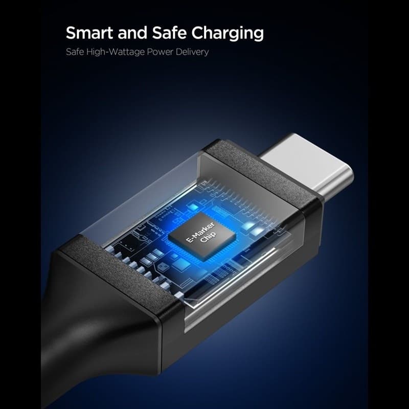 Spigen EB10020CC Essential - Cavo USB-C a USB-C PD 100W 2m (Nero) - 3