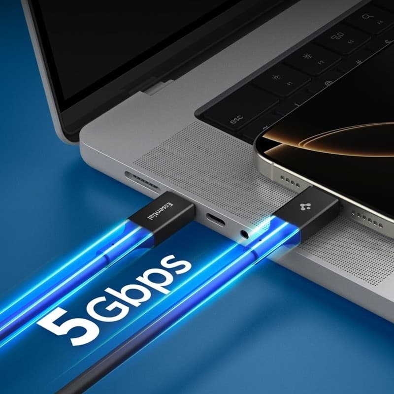 Spigen EB10020CC Essential - Cavo USB-C a USB-C PD 100W 2m (Nero) - 4