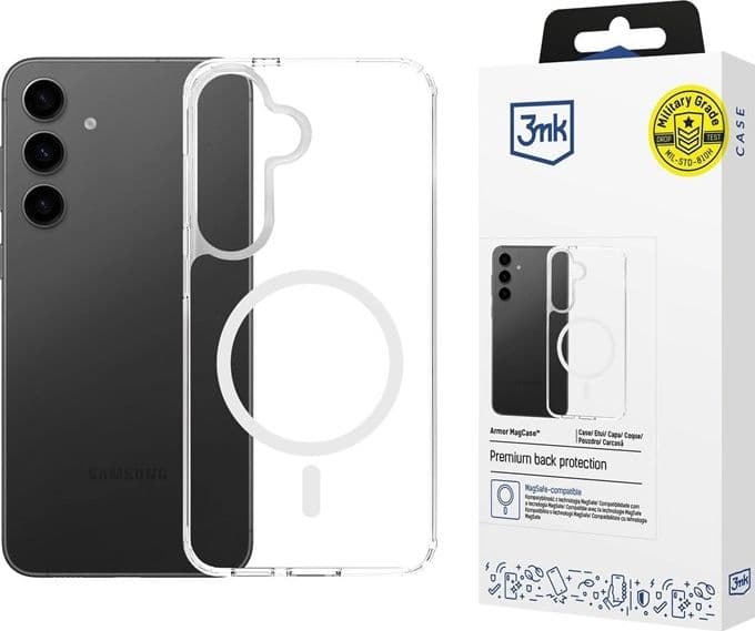 3mk Armor MagCase - Custodia per Samsung Galaxy A17 4G/5G (Trasparente) - 3