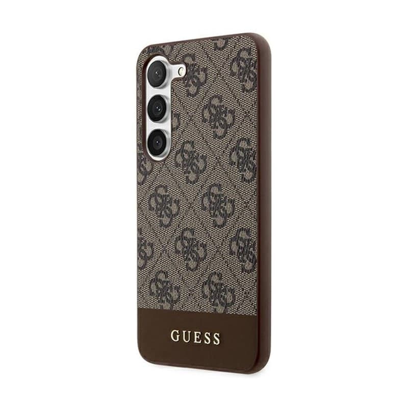 Guess 4G Bottom Stripe Metal Logo Collection - Samsung Galaxy S24+ Case (brown) - 2