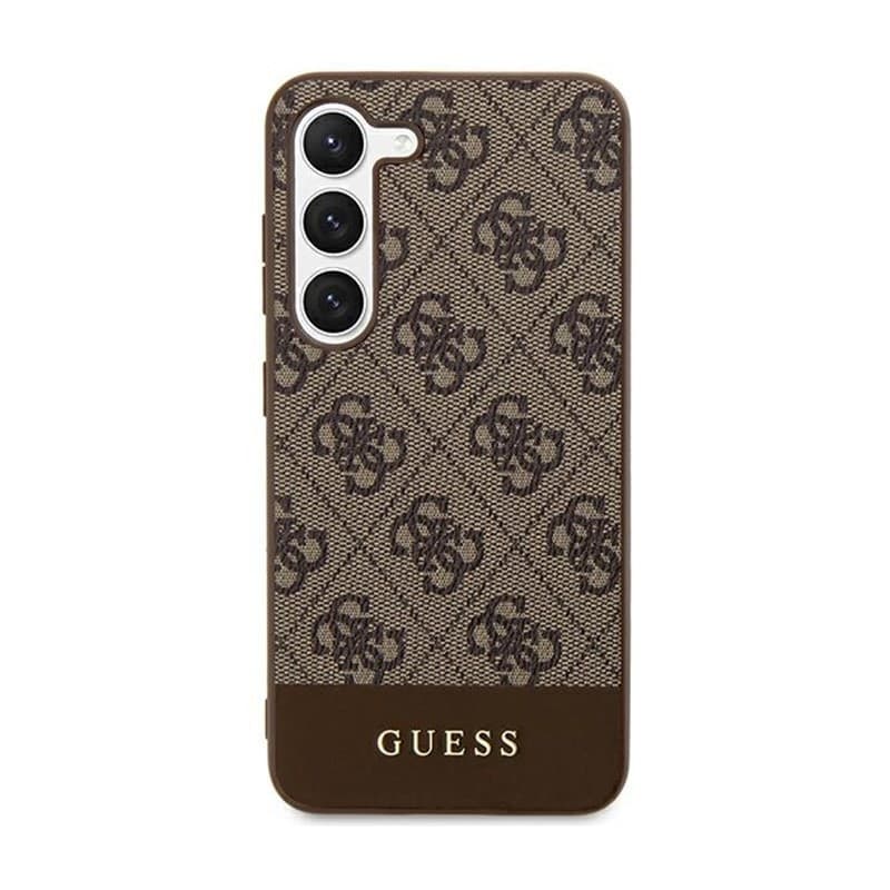 Guess 4G Bottom Stripe Metal Logo Collection - Samsung Galaxy S24+ Case (brown) - 3