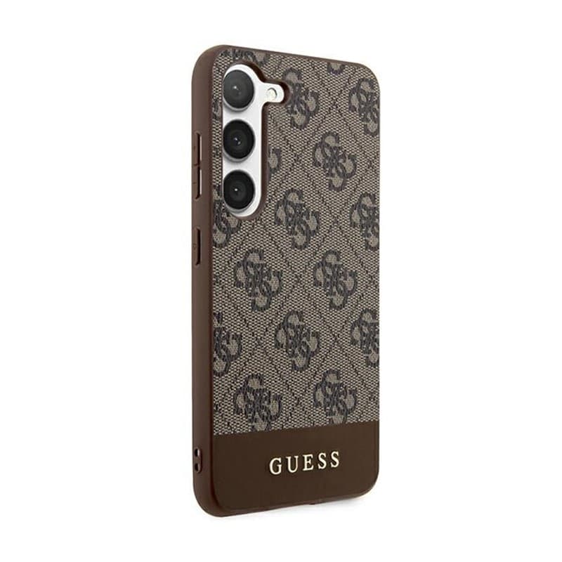 Guess 4G Bottom Stripe Metal Logo Collection - Samsung Galaxy S24+ Case (brown) - 4