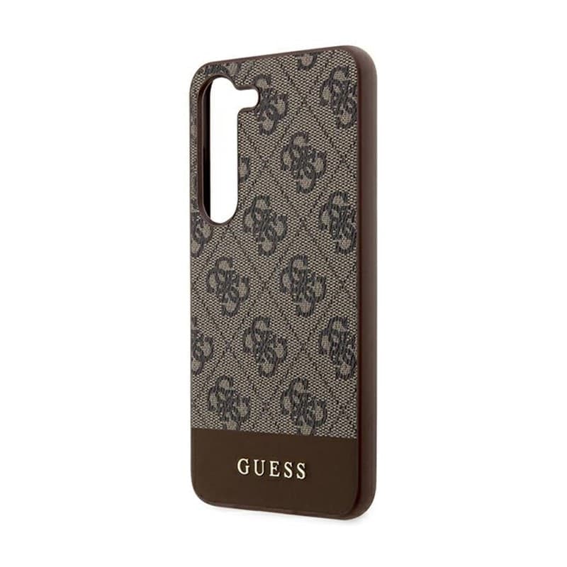 Guess 4G Bottom Stripe Metal Logo Collection - Samsung Galaxy S24+ Case (brown) - 6