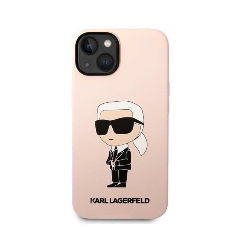 Karl Lagerfeld Silicone NFT Ikonik - Case for iPhone 14 Plus (Pink) - 3