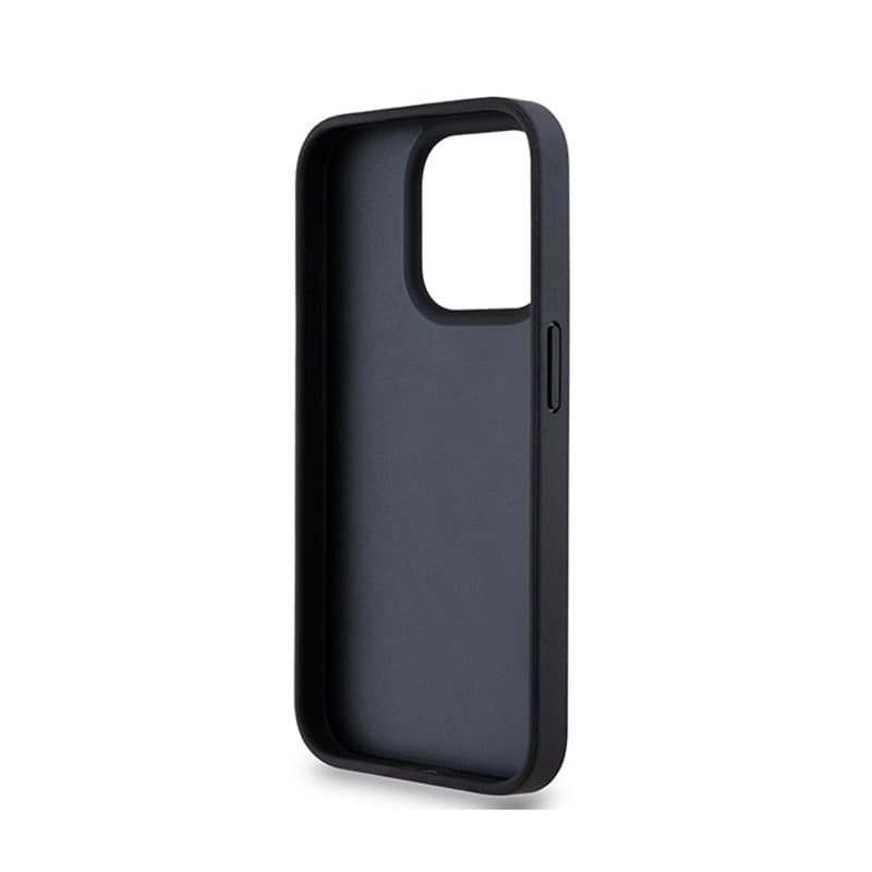 DKNY Leather Mono Stripe & Metal Logo - iPhone 15 Pro Case (black) - 7