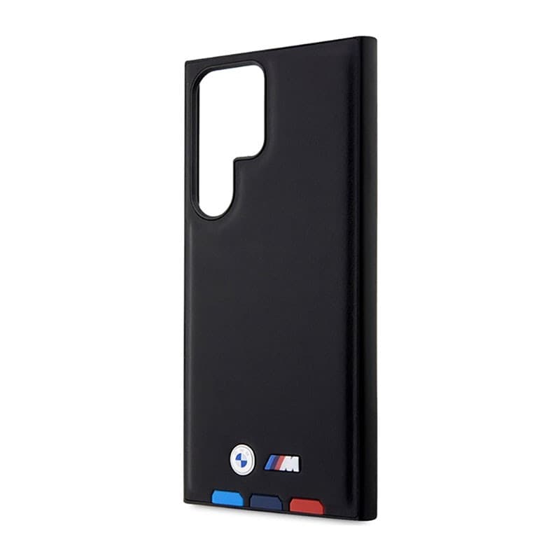 BMW Leather Hot Stamp Tricolor - Case for Samsung Galaxy S23 Ultra (Black) - 6