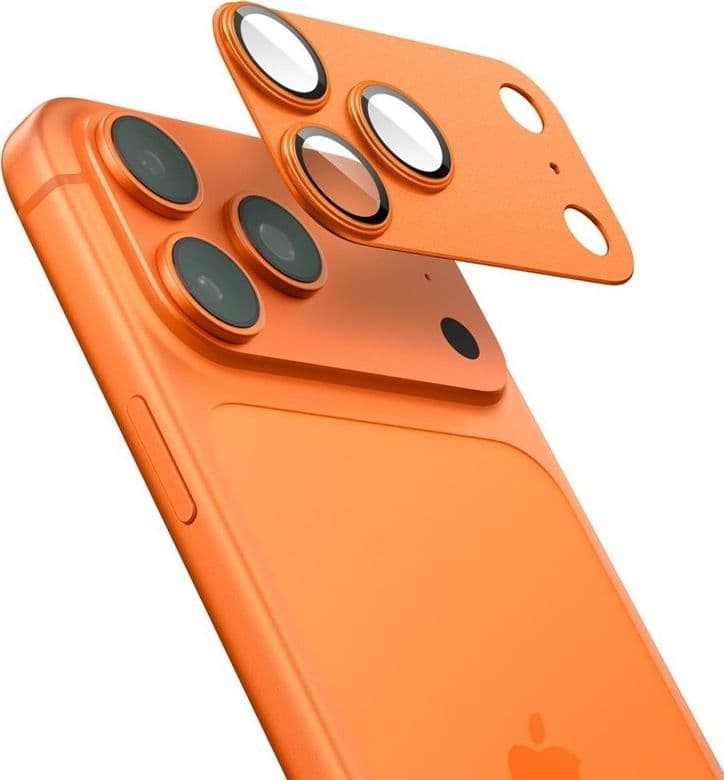 Spigen Optik Pro XL Glas.TR EZ Fit - Vetro protettivo per iPhone 17 Pro Max (arancione) - 3