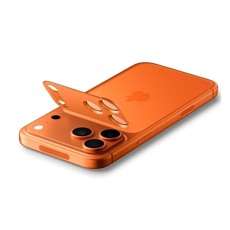 Spigen Optik Pro XL Glas.TR EZ Fit - Vetro protettivo per iPhone 17 Pro Max (arancione) - 4