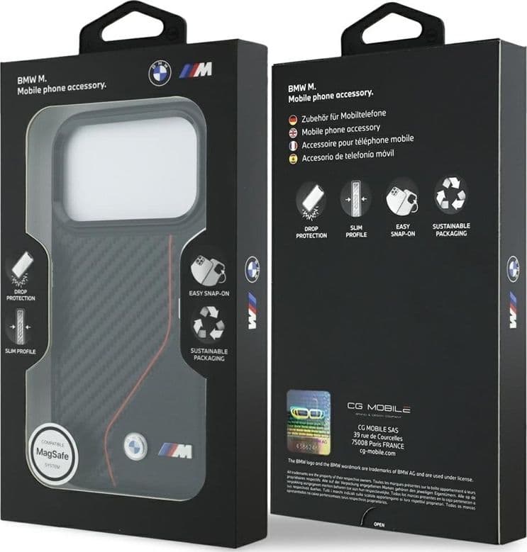 BMW M Carbon Line & Logo MagSafe - Case iPhone 17 Pro (red) - 8