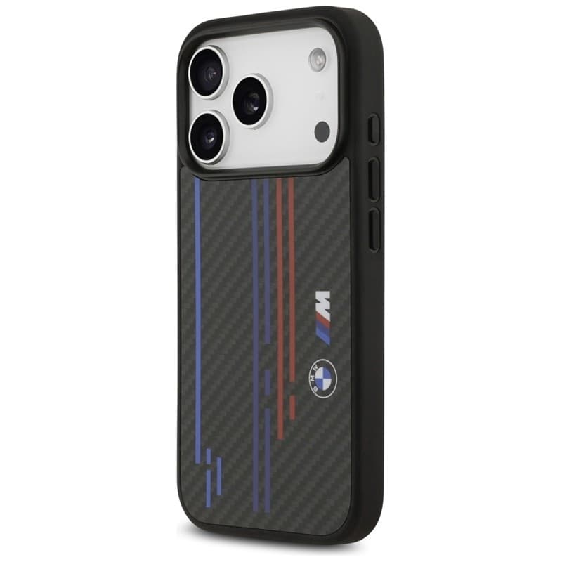 BMW M Kevlar Lines & Logo MagSafe - Custodia per iPhone 17 Pro (Nero) - 2