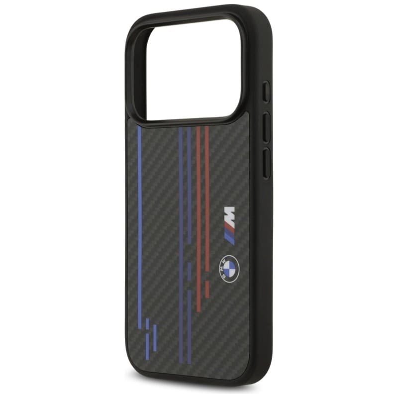 BMW M Kevlar Lines & Logo MagSafe - Custodia per iPhone 17 Pro (Nero) - 5