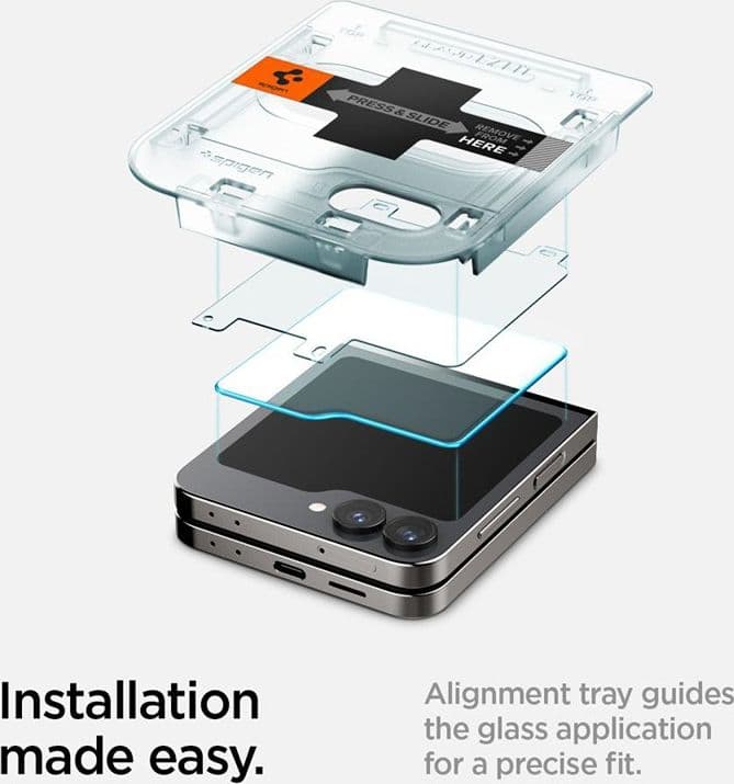 Spigen Glas.TR EZ Fit 2-Pack - Tempered glass for Samsung Galaxy Z Flip 6 / 7 FE (2 pieces) - 10