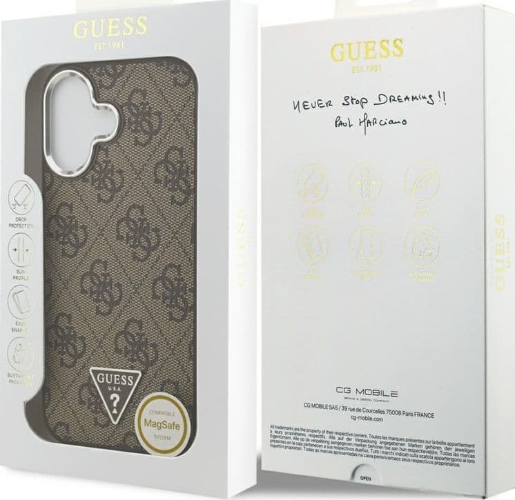 Guess 4G Triangle Logo MagSafe - Case iPhone 17 (brown) - 8