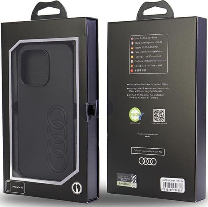 Audi Synthetic Leather - Case for iPhone 14 Pro (Black) - 7