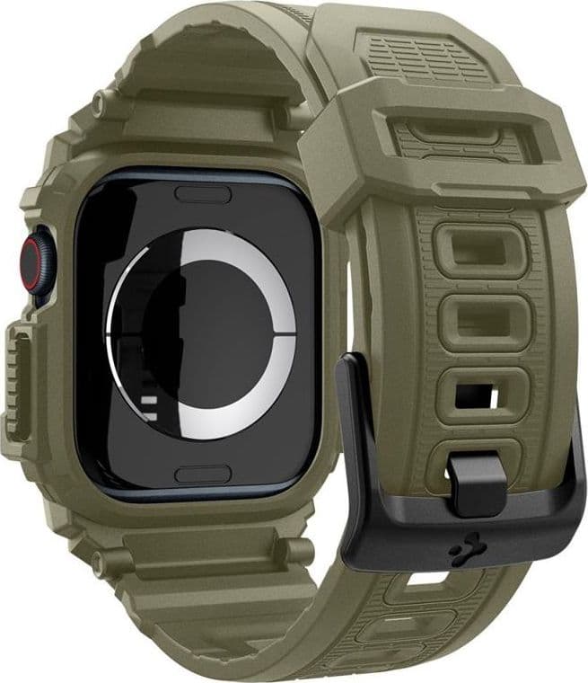 Spigen Rugged Armor Pro - Band with Case for Apple Watch 10 46 mm (Vintage Khaki) - 2