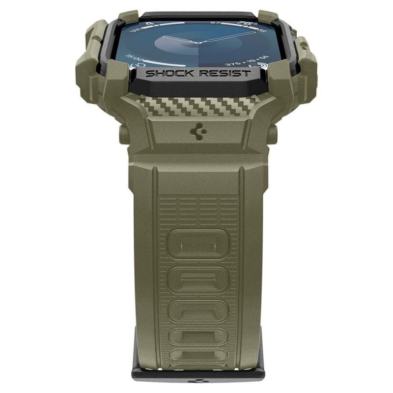 Spigen Rugged Armor Pro - Band with Case for Apple Watch 10 46 mm (Vintage Khaki) - 5