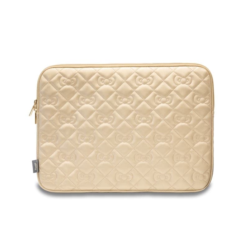 Hello Kitty Zip PU Quilted Bows Sleeve - Notebook case 13" / 14" (gold) - 3