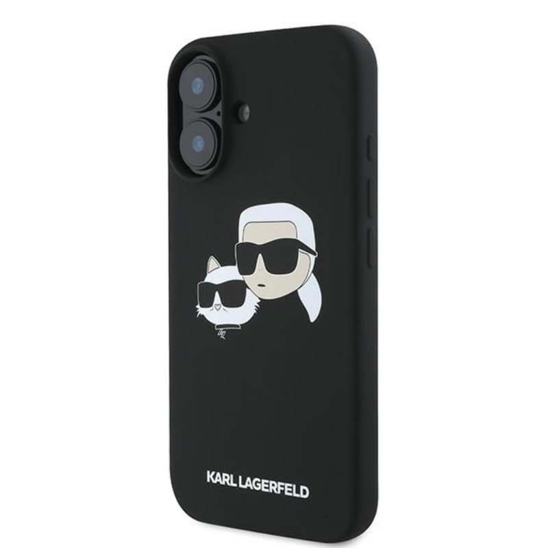 Karl Lagerfeld Silicone Double Heads Print MagSafe - Case iPhone 16 Plus (black) - 2