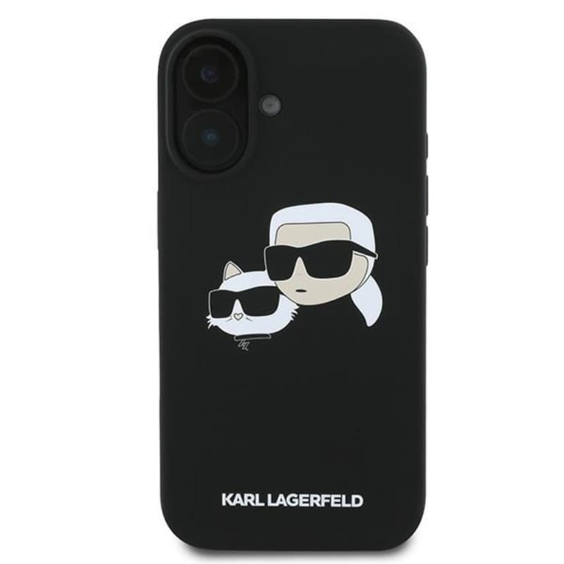 Karl Lagerfeld Silicone Double Heads Print MagSafe - Case iPhone 16 Plus (black) - 3