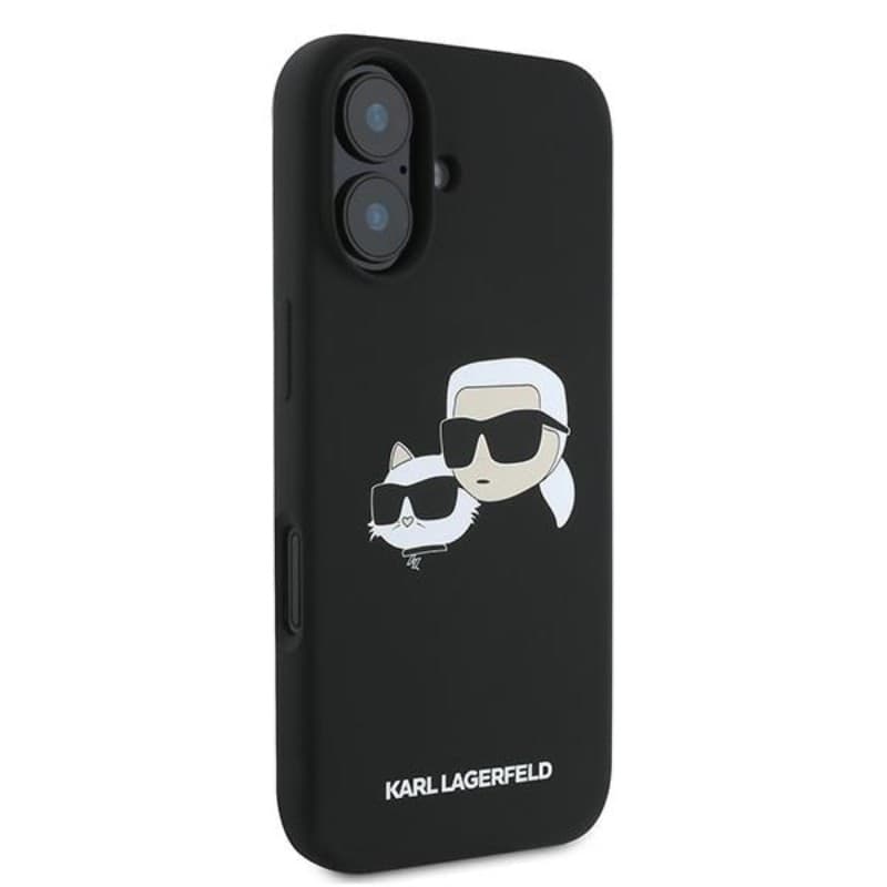 Karl Lagerfeld Silicone Double Heads Print MagSafe - Case iPhone 16 Plus (black) - 4