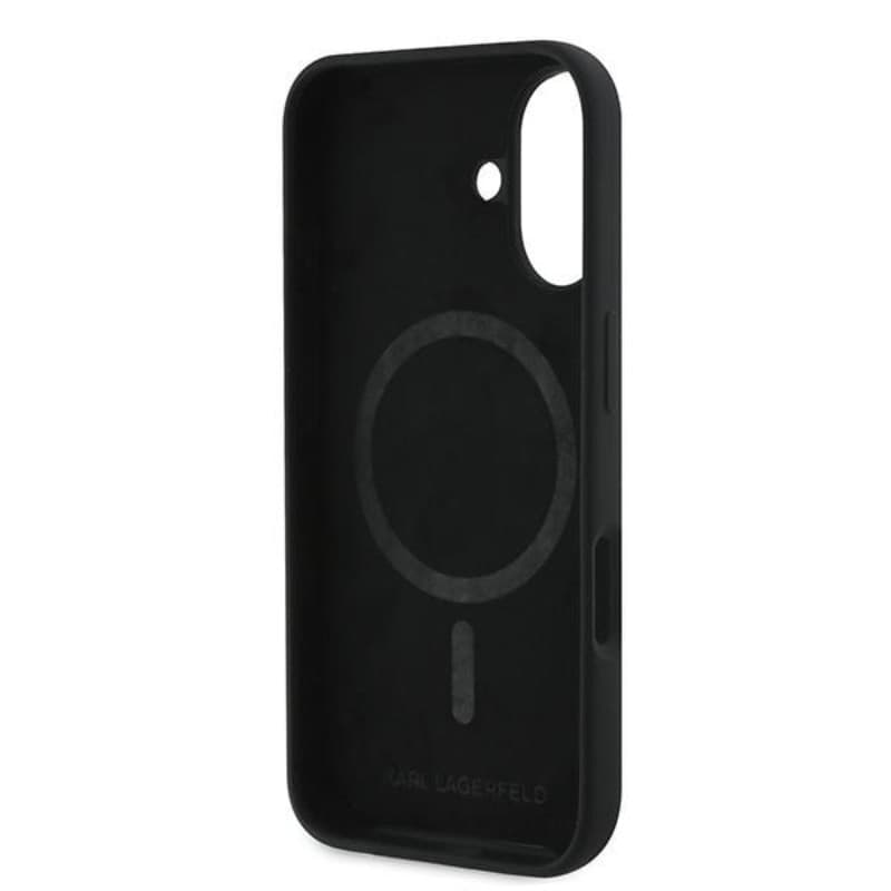 Karl Lagerfeld Silicone Double Heads Print MagSafe - Case iPhone 16 Plus (black) - 7