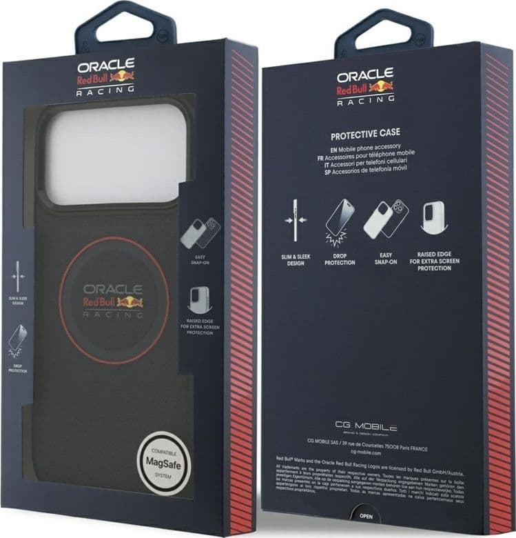 Custodia Red Bull Meshed Red Ring e pulsanti in metallo MagSafe per iPhone 17 Pro Max (blu navy) - 8