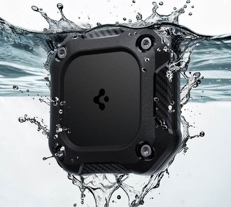 Confezione da 4 custodie Spigen Tough Armor per Apple AirTag 1/2 (nere) (4 pezzi) - 9