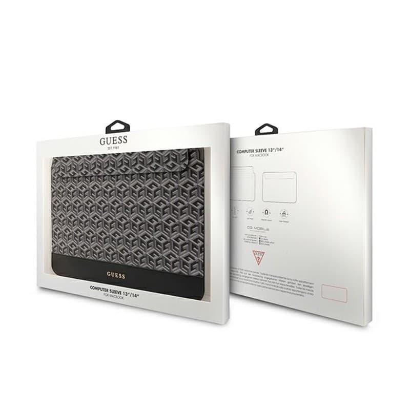 Guess GCube Stripes Computer Sleeve - 14" Notebook Case (Black) - 4