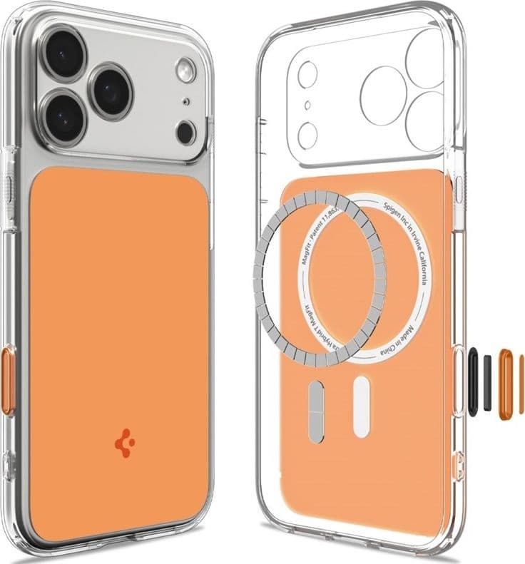 Spigen Ultra Hybrid T Mag MagSafe - Custodia per iPhone 18 Pro Max / 17 Pro Max (Arancione lucido) - 2