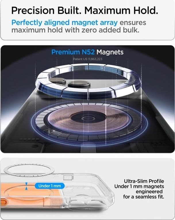 Spigen Ultra Hybrid T Mag MagSafe - Custodia per iPhone 18 Pro Max / 17 Pro Max (Arancione lucido) - 10