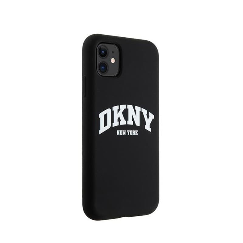 DKNY Liquid Silicone White Printed Logo MagSafe - Case for iPhone 11 (black) - 4