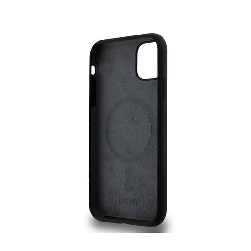 DKNY Liquid Silicone White Printed Logo MagSafe - Case for iPhone 11 (black) - 7