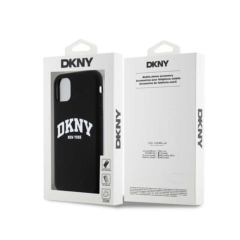 DKNY Liquid Silicone White Printed Logo MagSafe - Case for iPhone 11 (black) - 8