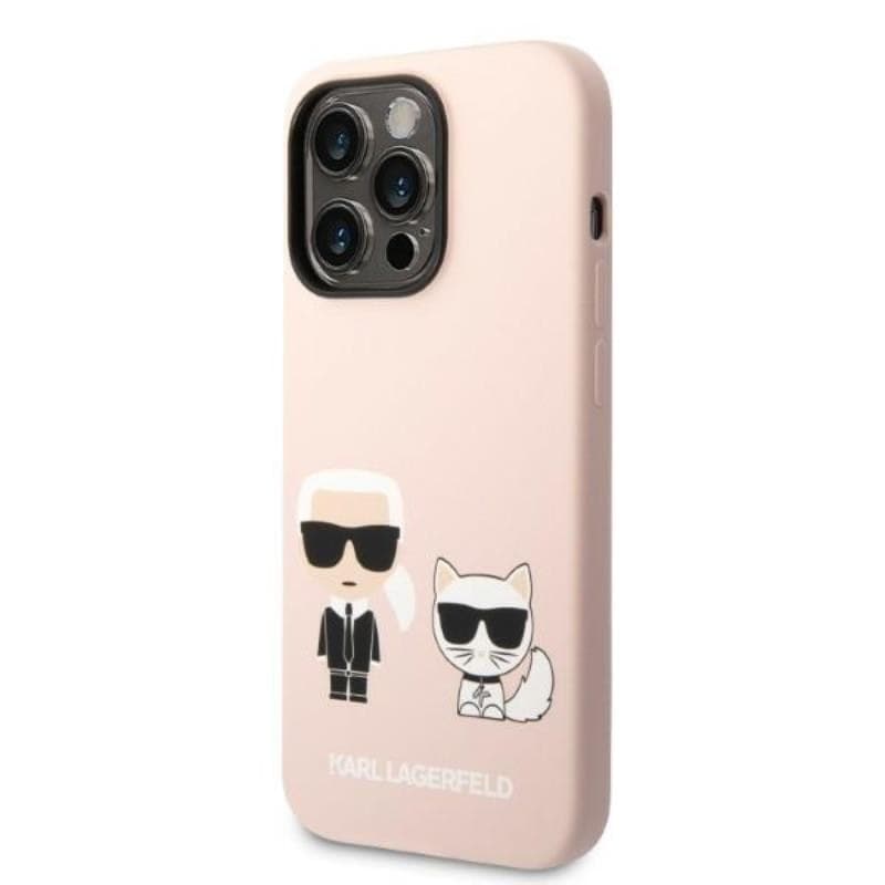Karl Lagerfeld Liquid Silicone Karl & Choupette MagSafe - Case for iPhone 14 Pro Max (Pink) - 2