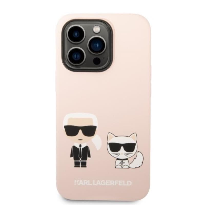 Karl Lagerfeld Liquid Silicone Karl & Choupette MagSafe - Case for iPhone 14 Pro Max (Pink) - 3