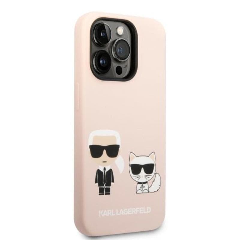 Karl Lagerfeld Liquid Silicone Karl & Choupette MagSafe - Case for iPhone 14 Pro Max (Pink) - 4