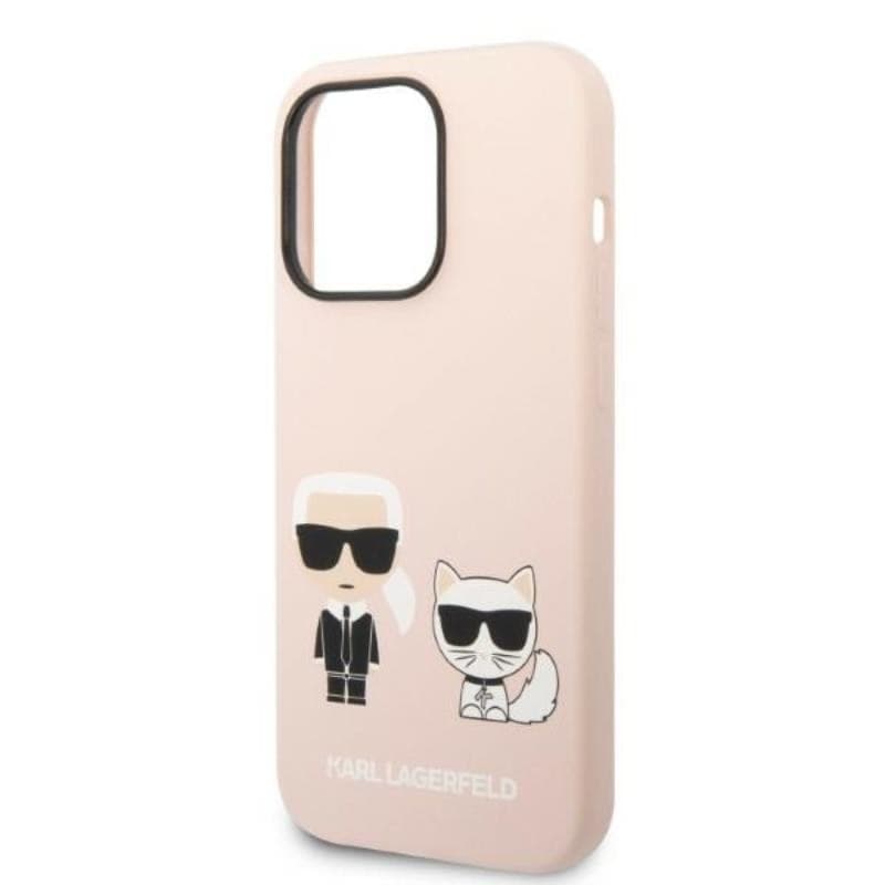 Karl Lagerfeld Liquid Silicone Karl & Choupette MagSafe - Case for iPhone 14 Pro Max (Pink) - 7