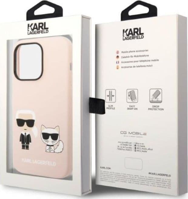 Karl Lagerfeld Liquid Silicone Karl & Choupette MagSafe - Case for iPhone 14 Pro Max (Pink) - 8