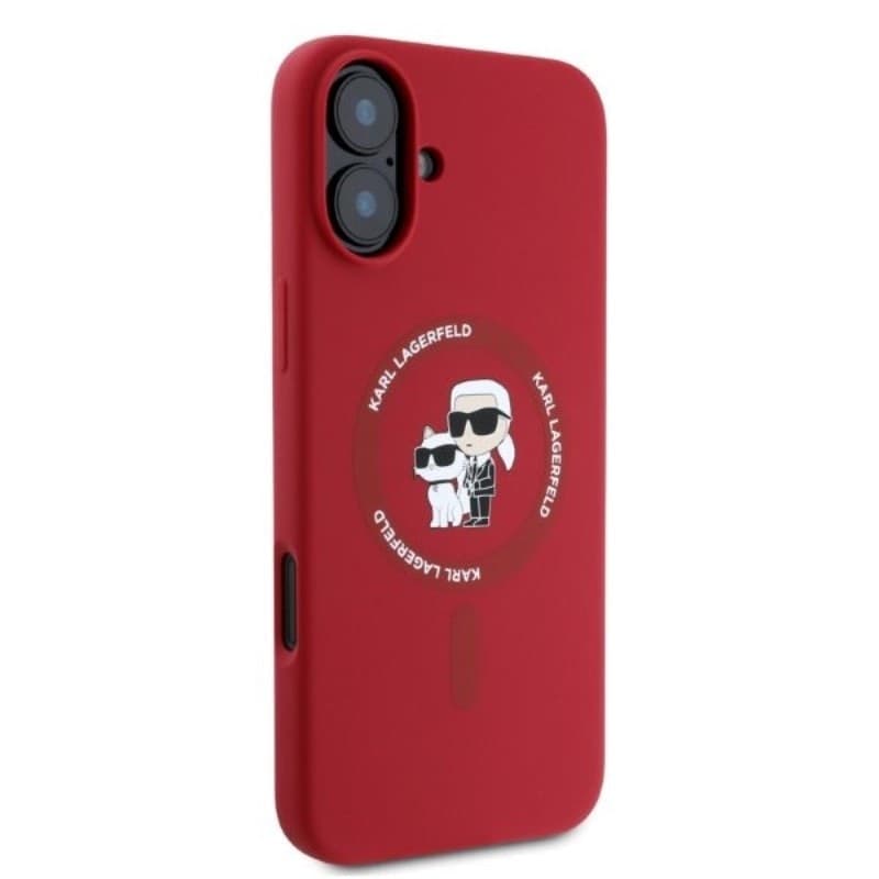 Karl Lagerfeld Silicone Karl & Choupette Ring MagSafe - Case iPhone 16 (red) - 2