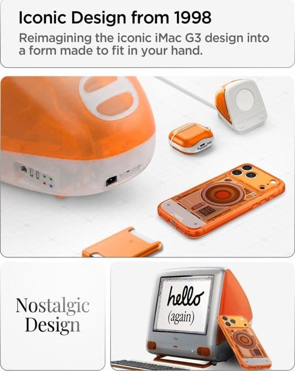 Spigen Ultra Hybrid Mag MagSafe - Custodia per iPhone 18 Pro / 17 Pro (C-One Tangerine) - 8
