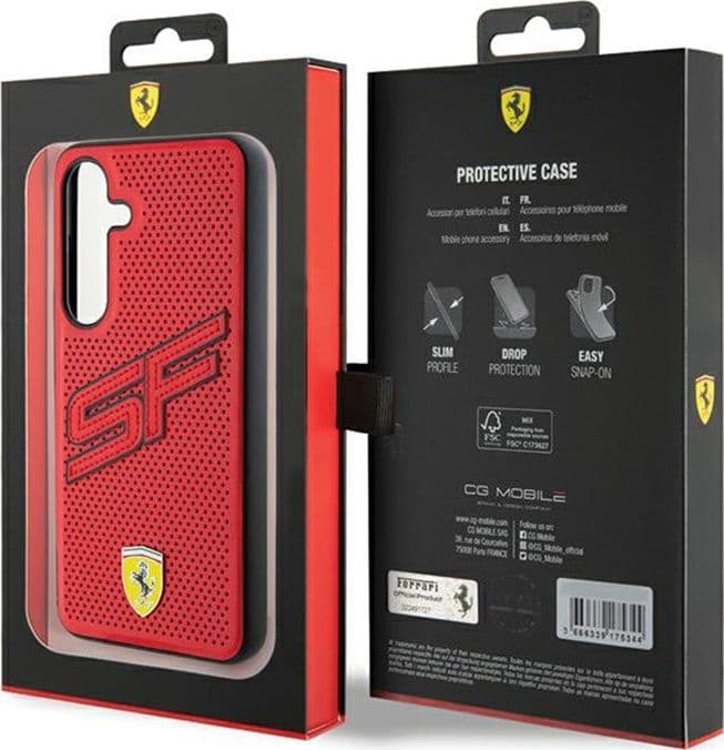 Ferrari Big SF Perforated - Case for Samsung Galaxy S24+ (Red) - 8