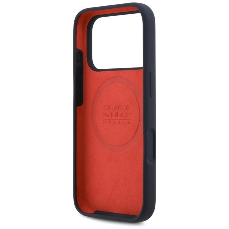 Custodia MagSafe per iPhone 17 Pro con logo verticale oversize in silicone Red Bull (blu navy) - 7