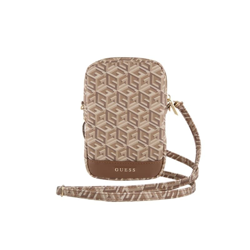 Guess Zip GCube Bottom Stripe - Phone bag (brown) - 2