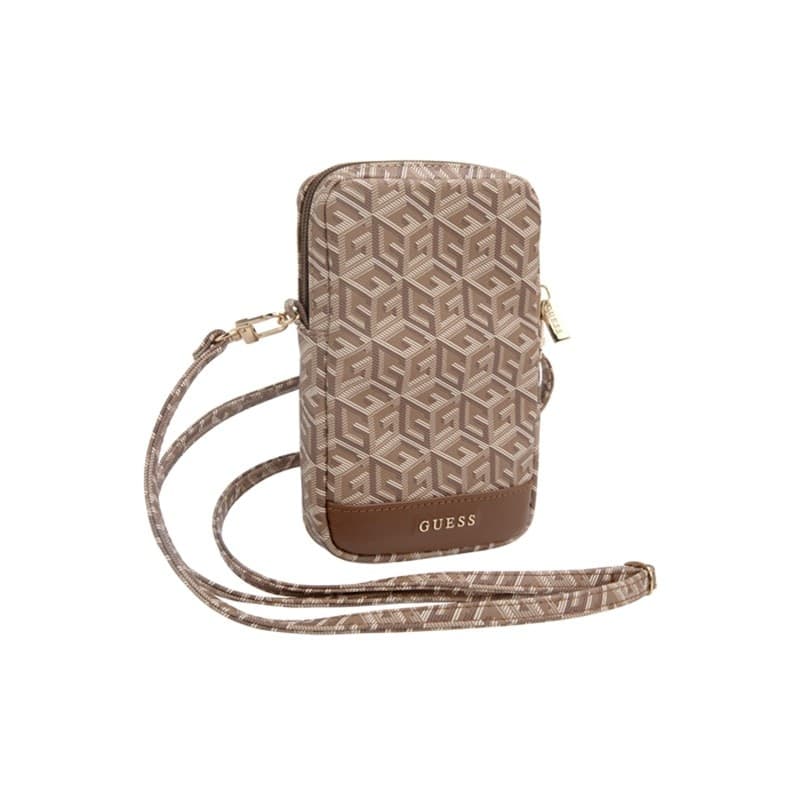 Guess Zip GCube Bottom Stripe - Phone bag (brown) - 3