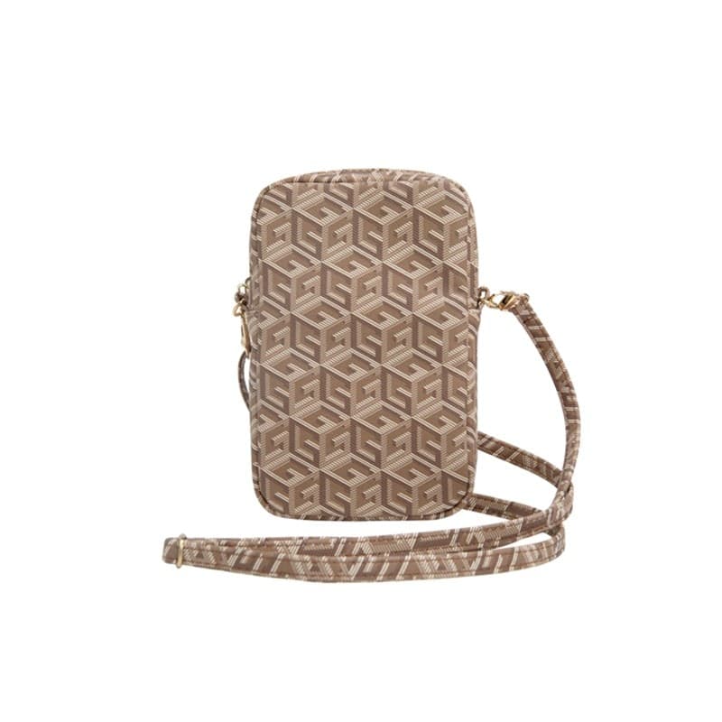 Guess Zip GCube Bottom Stripe - Phone bag (brown) - 4