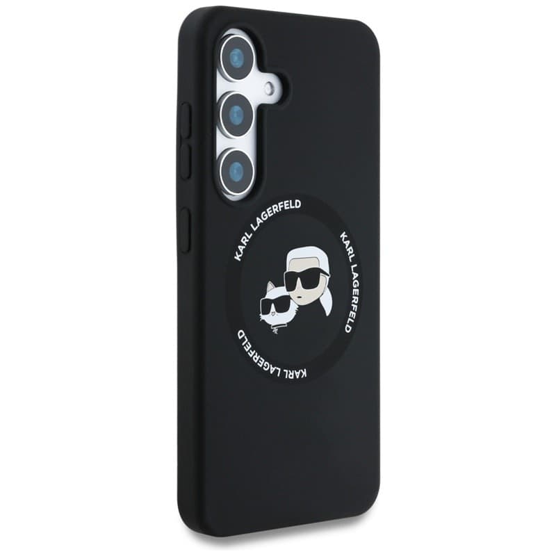 Karl Lagerfeld Silicone Double Heads And Circle MagSafe - Case for Samsung Galaxy S25 (Black) - 4