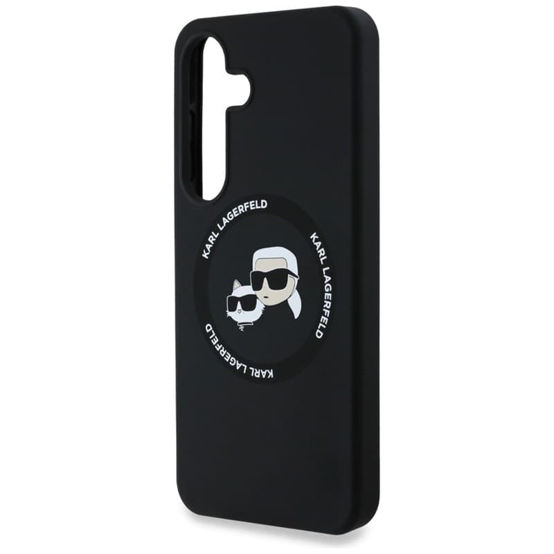 Karl Lagerfeld Silicone Double Heads And Circle MagSafe - Case for Samsung Galaxy S25 (Black) - 6